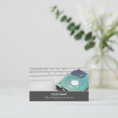 コンピュータの専門家とコンピュータの修復専門家 名刺 (スタンド正面)