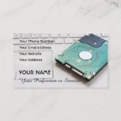 コンピュータの専門家とコンピュータの修復専門家 名刺 (裏面)