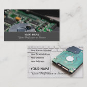 コンピュータの専門家とコンピュータの修復専門家 名刺 (正面/裏面)