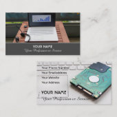 コンピュータの専門家とコンピュータの修復専門家 名刺 (正面/裏面)