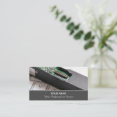 コンピュータの専門家とコンピュータの修復専門家 名刺 (スタンド正面)