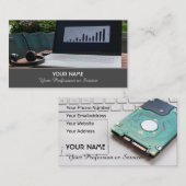 コンピュータの専門家とコンピュータの修復専門家 名刺 (正面/裏面)