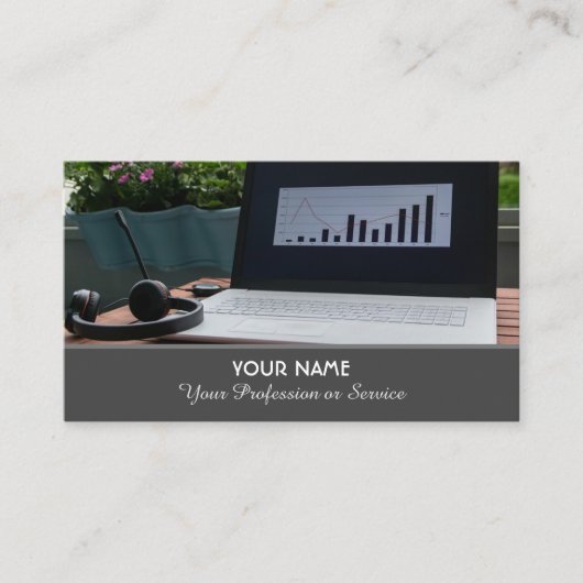 コンピュータの専門家とコンピュータの修復専門家 名刺 (正面)