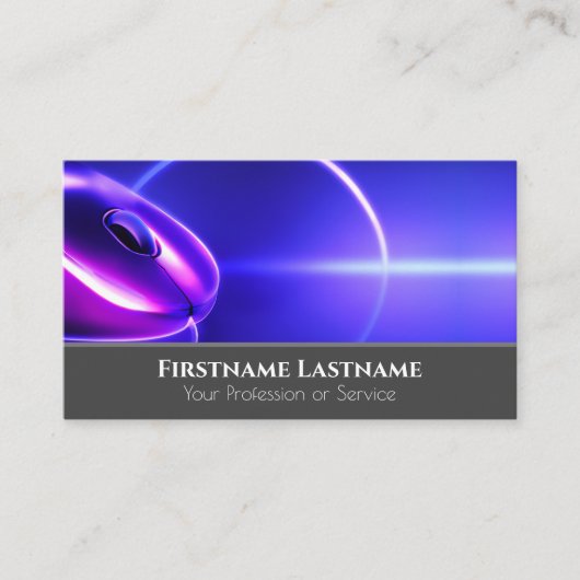 コンピュータの専門家とコンピュータの修復専門家 名刺 (正面)