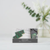 コンピュータの専門家とコンピュータの修復専門家 名刺 (スタンド正面)