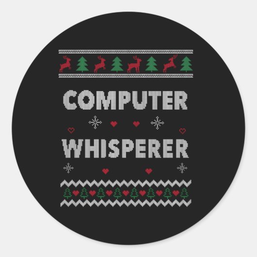 コンピュータの小声It Sysadmin醜い ラウンドシール (正面)