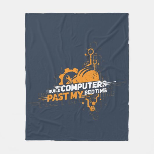 コンピュータの構築エンジニアギーク フリースブランケット (正面)