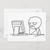 コンピュータの男のミーム‏ – はがき (正面/裏面)