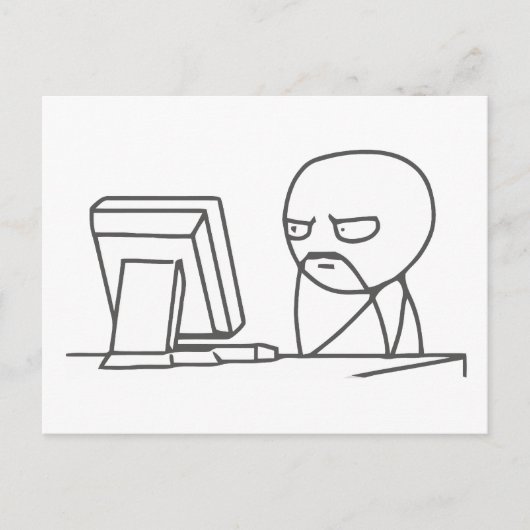 コンピュータの男のミーム‏ – はがき (正面)