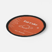 コンピュータの画面宇宙船食べケーキ誕生日 ペーパープレート (アングル)