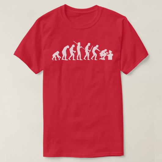 コンピュータの進化 Tシャツ (デザイン正面)