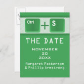 コンピュータの鍵制御ポストカードを保存する（緑） 案内ポストカード (正面/裏面)