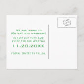 コンピュータの鍵制御ポストカードを保存する（緑） 案内ポストカード (裏面)