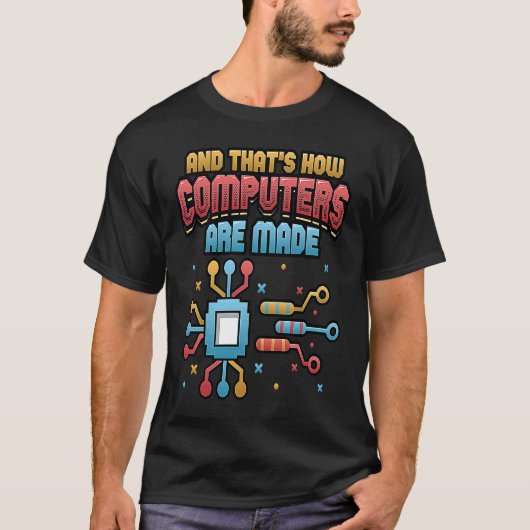 コンピュータのIT化コンピュータ1 Tシャツ (正面)