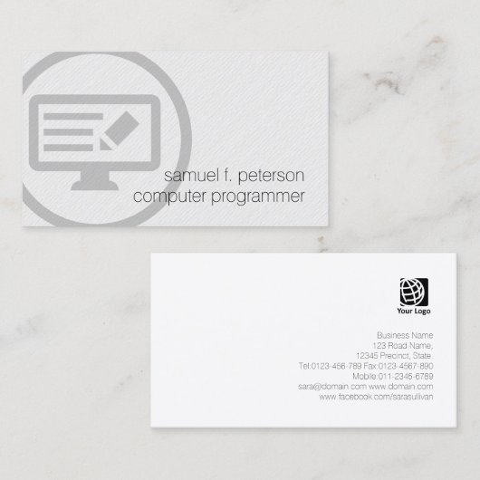 コンピュータはっきりしたプログラマプログラムコードアイコンI.T. 名刺 (正面/裏面)