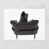 コンピュータを使用したサービス披露宴デスクでの死亡 ポストカード (正面)