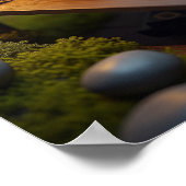 コンピュータを使用するカエル ポスター (角)