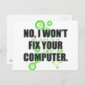 コンピュータを修正しない ポストカード (正面/裏面)