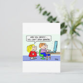 コンピュータインターネットはサンタの子供をスパムできない シーズンポストカード (スタンド正面)