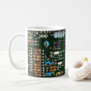 コンピュータエレクトロニクス印刷回路基板画像 コーヒーマグカップ