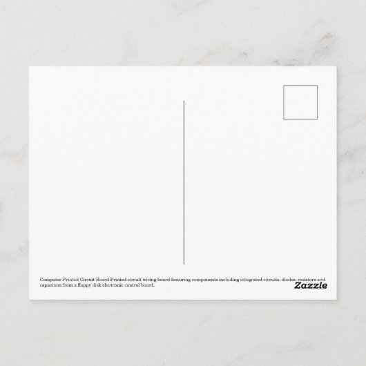 コンピュータエレクトロニクス印刷回路基板画像 ポストカード (裏面)