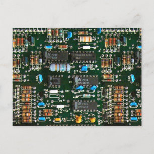 コンピュータエレクトロニクス印刷回路基板画像 ポストカード