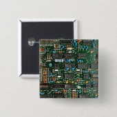 コンピュータエレクトロニクス印刷回路基板画像 缶バッジ (正面&裏面)