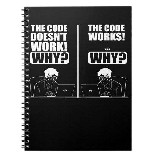 コンピュータエンジニアコーディングおもしろいプおもしろいログラマー ノートブック (正面)