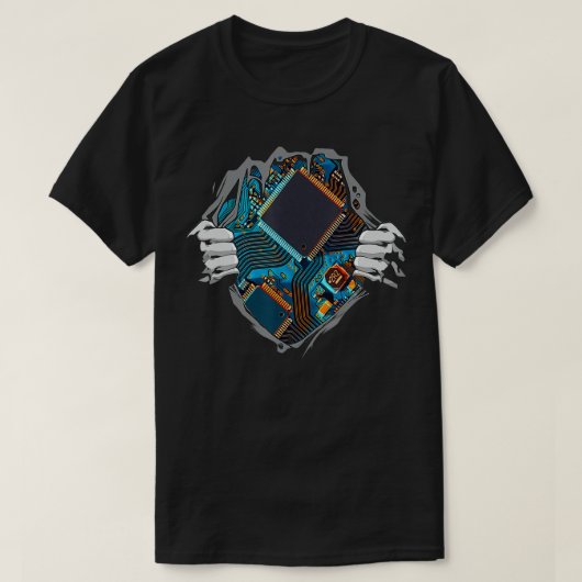 コンピュータエンジニアハードウェアeng CPUチップ回路Mo Tシャツ (デザイン正面)