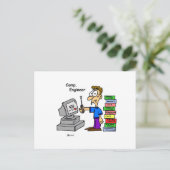 コンピュータエンジニアマンガ ポストカード (スタンド正面)