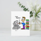 コンピュータエンジニアマンガ ポストカード (スタンド正面)