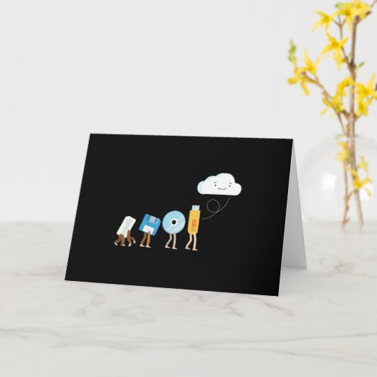 コンピュータエンジニアリングおもしろいギークエンジニアソフトウェア カード (黄色い花)