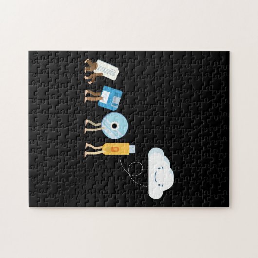 コンピュータエンジニアリングおもしろいギークエンジニアソフトウェア ジグソーパズル (横)