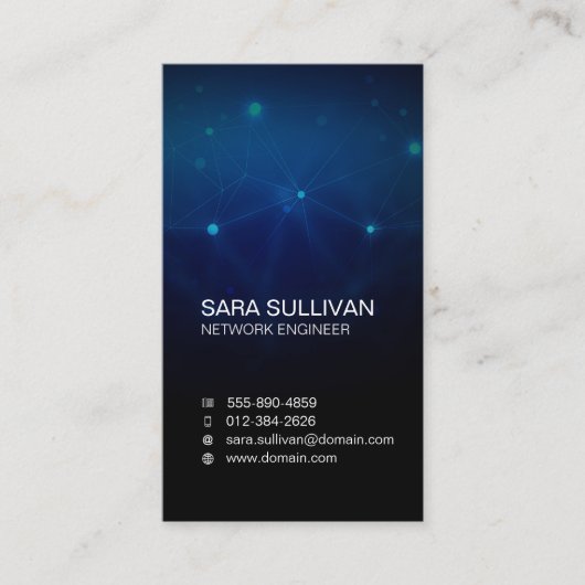 コンピュータエンジニアリングのテクニカルライト回路 名刺 (正面)