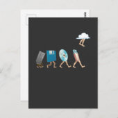 コンピュータエンジニアリングソフトウェアディスクUSBクラウド ポストカード (正面/裏面)