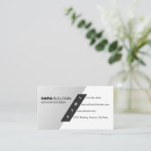 コンピュータエンジニアリング技術シンプル対角線 名刺 (スタンド正面)