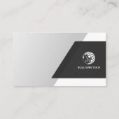 コンピュータエンジニアリング技術シンプル対角線 名刺 (裏面)