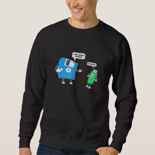 コンピュータエンジニアリングI Father Son Floppy Disk Engi スウェットシャツ (正面)