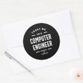 コンピュータエンジニアワークジョブタイトルギフト ラウンドシール (封筒)