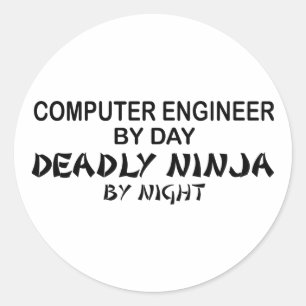 コンピュータエンジニア致命的な忍者 ラウンドシール