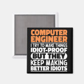 コンピュータエンジニアIが物事を引用文するおもしろい マグネット (正面/裏面)