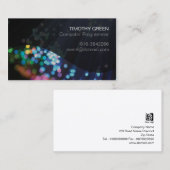 コンピュータカラフルプログラマー光ファイバー灯 名刺 (正面/裏面)