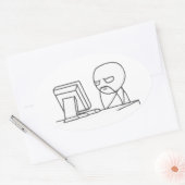 コンピュータガイミーム- Oval Stickers 楕円形シール (封筒)