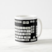 コンピュータキーボードアートおもしろい コーヒーマグカップ (正面右)