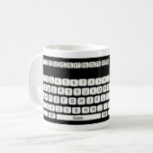 コンピュータキーボードアートおもしろい コーヒーマグカップ (正面左)