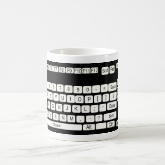 コンピュータキーボードアートおもしろい コーヒーマグカップ (中央)