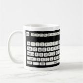 コンピュータキーボードアートおもしろい コーヒーマグカップ (左)