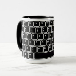 コンピュータキーボードデザインコーヒーマグ マグカップ