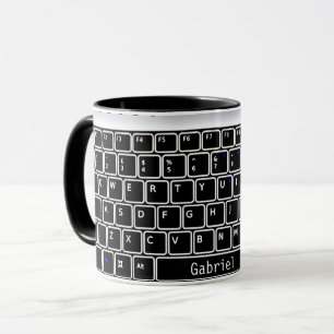 コンピュータキーボードデザインコーヒーマグ マグカップ