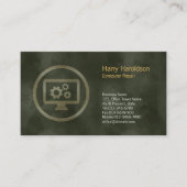 コンピュータギアアイコンコンピュータ修復名刺 名刺 (正面)